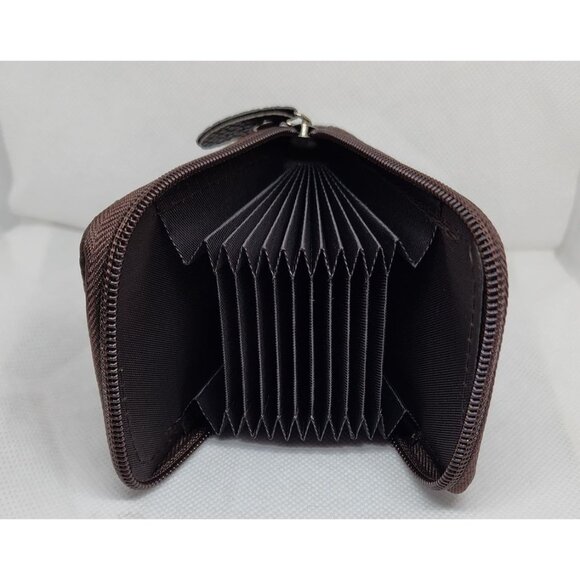 Mini Credit Card Case - Multi Card Slot Card Holder Wallet with ID Window Brown - Picture 9 of 13